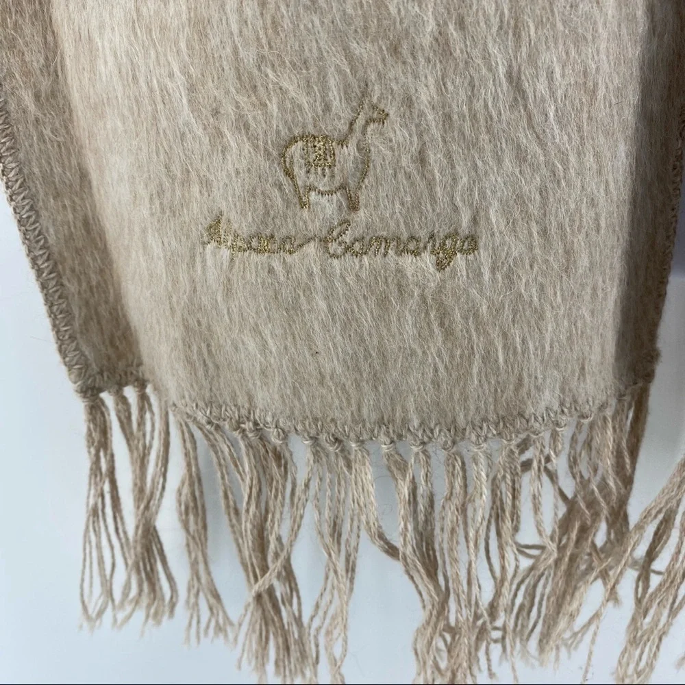 Alpaca Camaro Beige Scarf 74x9‎